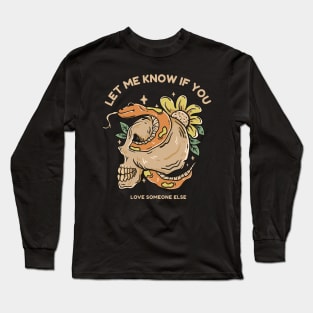 skull snake with sunflower Long Sleeve T-Shirt